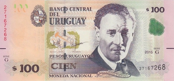 100 Uruguayan Peso Banknote (Eduardo Fabini)