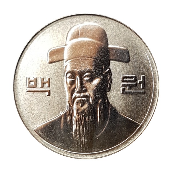 100 Won coin (Admiral Yi Sun-sin, 1983-present)