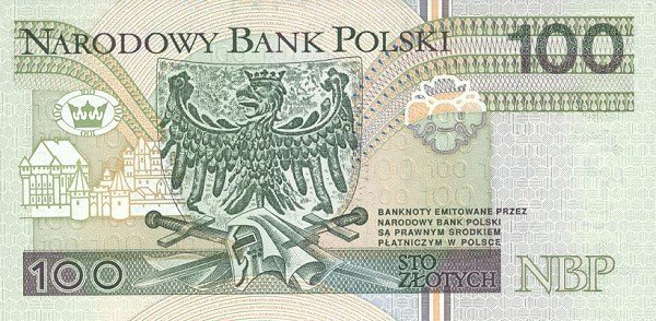 100 Złotych POL Banknote (PRL Period (People’s Republic of Poland)) 1994 (reverse)