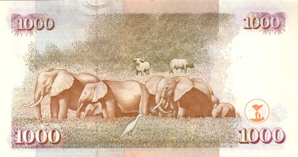 1000 Kenyan Shillings Banknote (2003) (reverse)