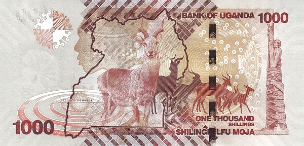 1000 Ugandan Shillings Banknote (Nyero Rock Paintings) (reverse)