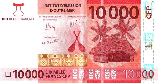 10000 Cfp Francs Banknote (Series 2014)