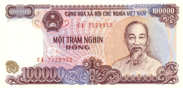 100000 Vietnamese Dong Banknote (Type 1994)