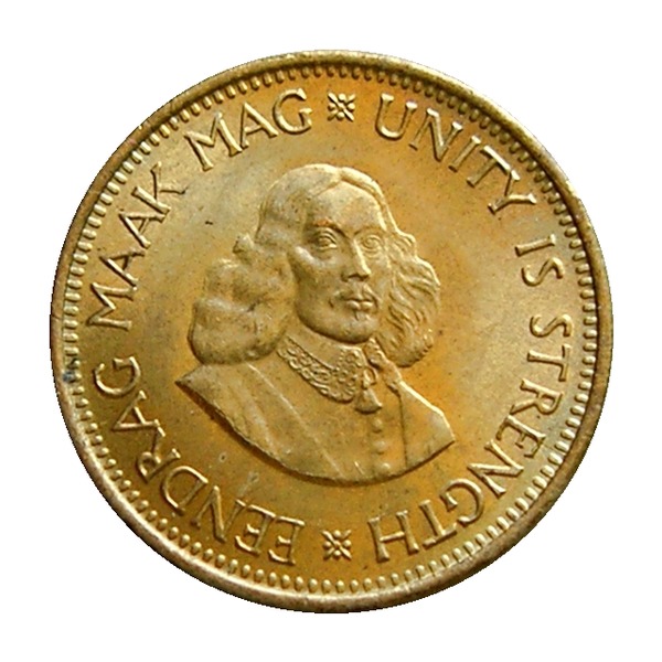 ½ Cent coin (Jan van Riebeeck, Cape Sparrows)