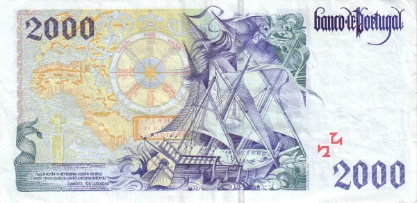 2.000 Escudos POR Banknote (Mid-20th Century Escudo Notes) 1995-2000 (reverse)