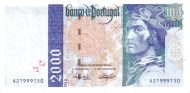 2.000 Escudos POR Banknote (Mid-20th Century Escudo Notes) 1995-2000