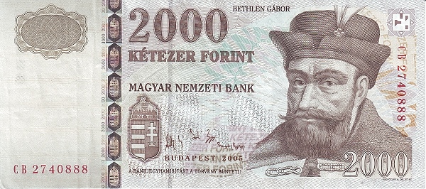 2.000 Forint HUN Banknote (Post-WWII Inflation / Stabilization) 2002-2005