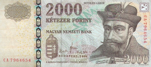 2.000 Forint HUN Banknote (Post-WWII Inflation / Stabilization) 2007-2013