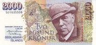 2.000 Krónur ISL Banknote (Modern Krona Issue) 1986