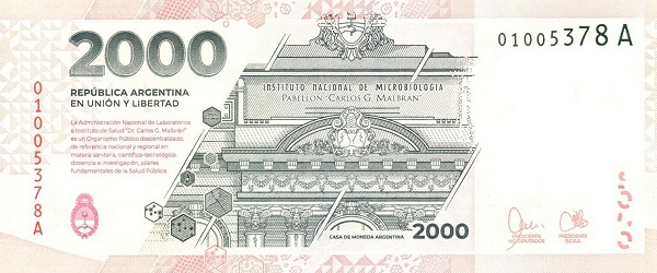 2.000 Pesos ARG Banknote (Standard Issue) 2023 (reverse)