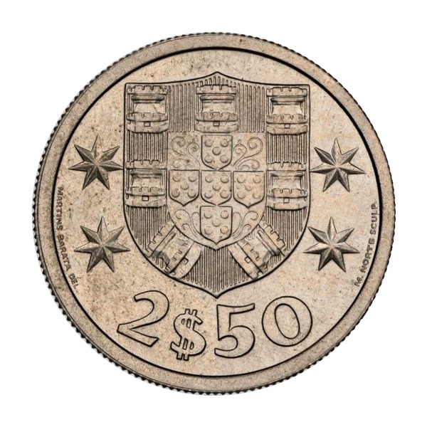 2.5 Portuguese Escudos coin (reverse)