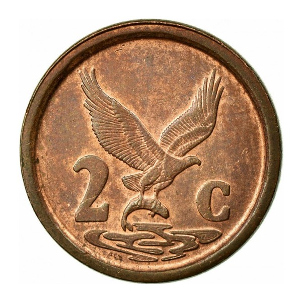 2 cents coin South Africa (reverse)
