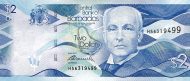 2 Dollars BRB Banknote (2000–2015 Issue) 2013-2018