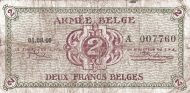 2 Francs Belges / Belgische Frank BEF Banknote (1946 Military Payment Certificates Issue) 1946