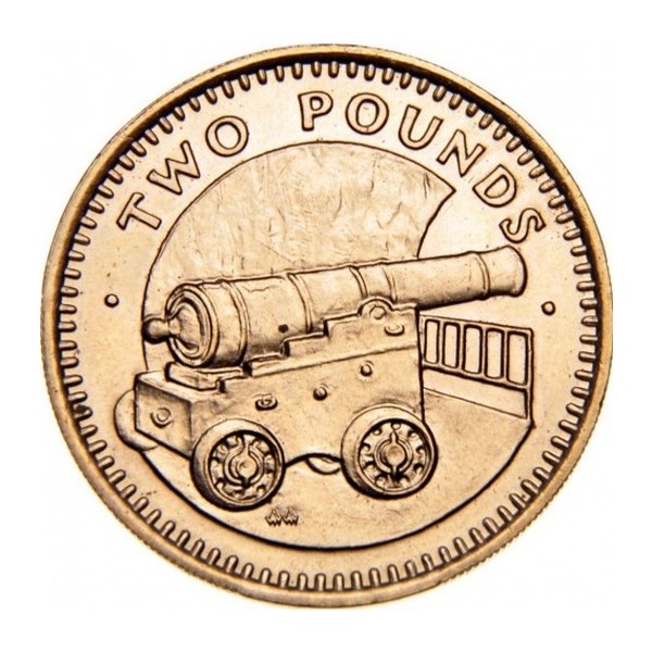 2 Gibraltar Pounds coin (reverse)