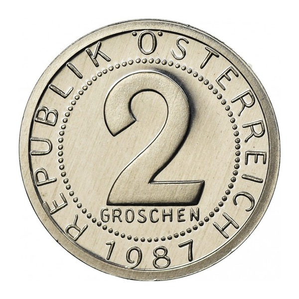 2 Groschen coin Austria (reverse)