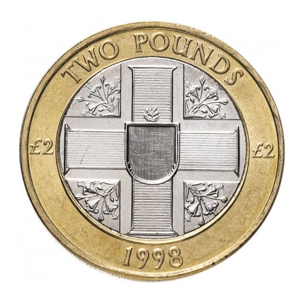2 Guernsey Pounds coin (reverse)