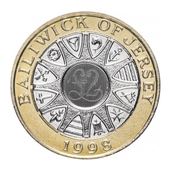 2 Jersey Pounds coin (reverse)