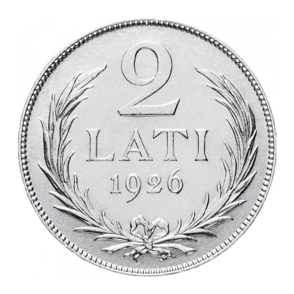 2 Lati coin Latvia (reverse)
