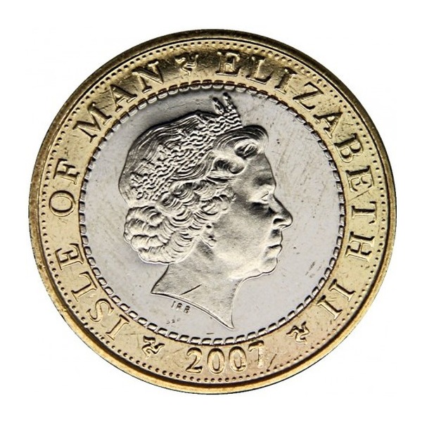 2 Manx Pounds coin