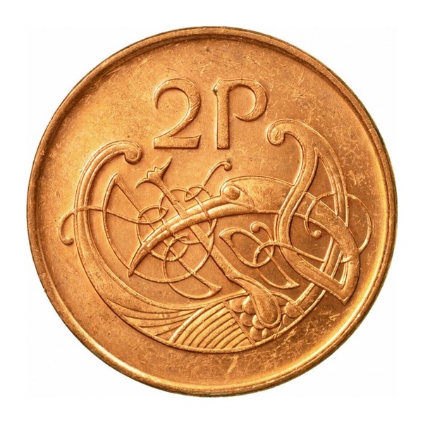 2 Pence coin Ireland (reverse)