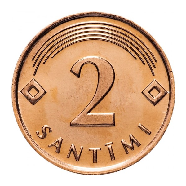 2 Santimi coin Latvia (reverse)