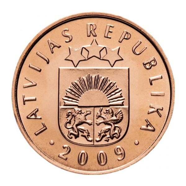 2 Santimi coin Latvia