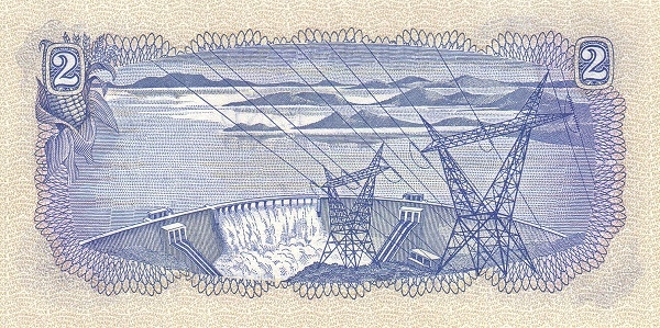 2 South African Rand Banknote (Van Riebeeck 1974 Issue) (reverse)