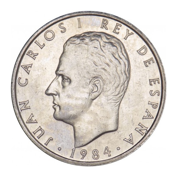 2 Spanish Pesetas coin