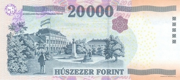 20.000 Forint HUN Banknote (Post-WWII Inflation / Stabilization) 2008 (reverse)