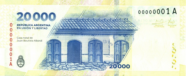 20.000 Pesos ARG Banknote (Standard Issue) 2024 (reverse)