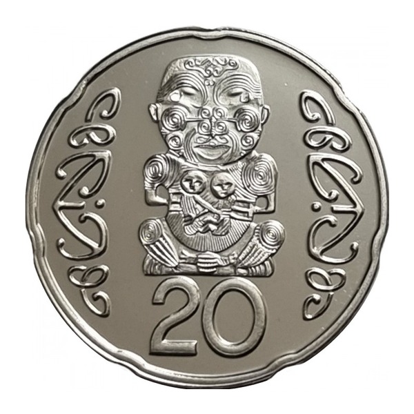 20 cent coin New Zealand (old type) (reverse)