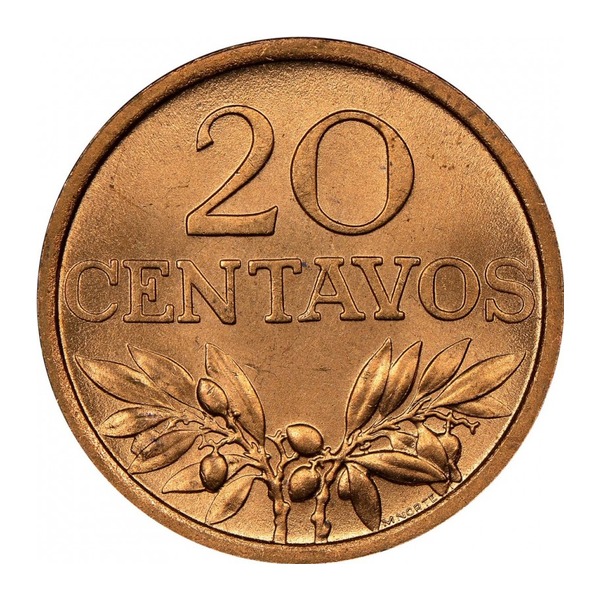 20 Centavos coin Portugal (reverse)