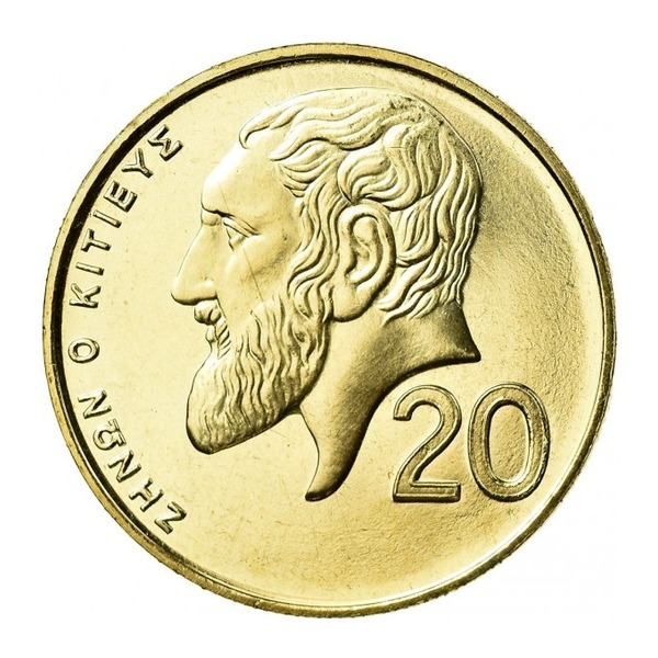20 cents coin Cyprus (Zeno of Citium) (reverse)