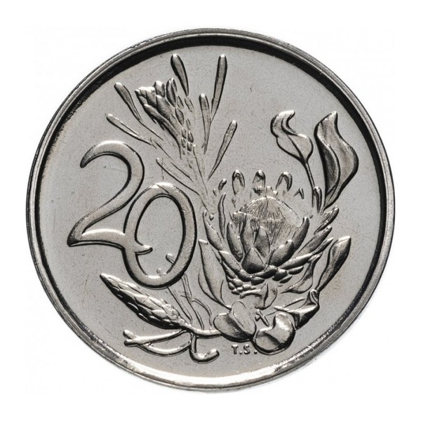 20 cents coin South Africa (reverse)