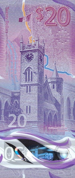 20 Dollars BRB Banknote (Standard Issue) 2022 (reverse)