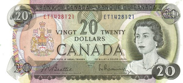 20 Dollars CAN Banknote (1969-1975 Issue) 1969