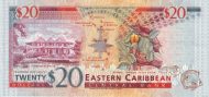 20 Dollars XCD Banknote (1994 'Building Extended Toward Left' Issue) 1994