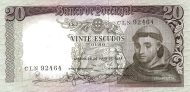 20 Escudos POR Banknote (Mid-20th Century Escudo Notes) 1964