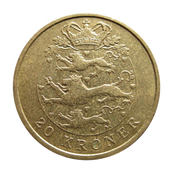20 Kroner coin (Queen Margrethe II Portrait) (reverse)