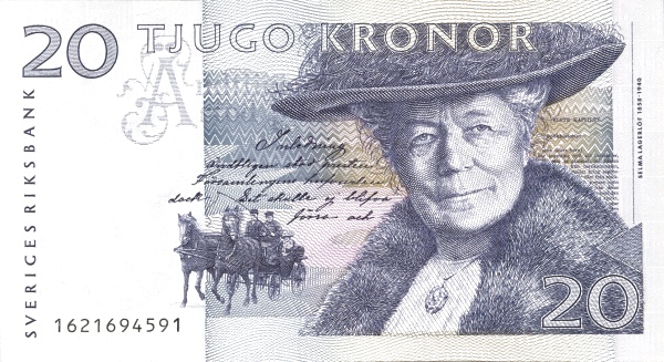 20 Kronor SWE Banknote (Sveriges Riksbank Issue) 1991-1995