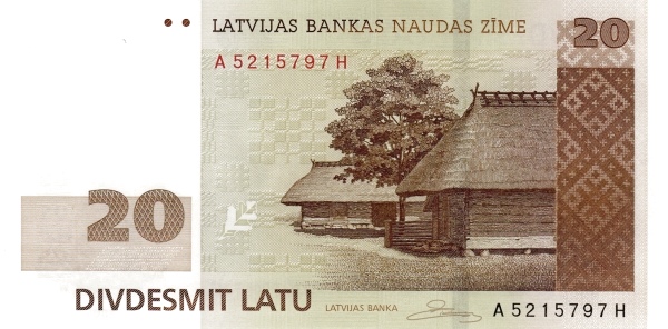 20 Latu LAT Banknote (Final Lats Series (2006-2009)) 2007