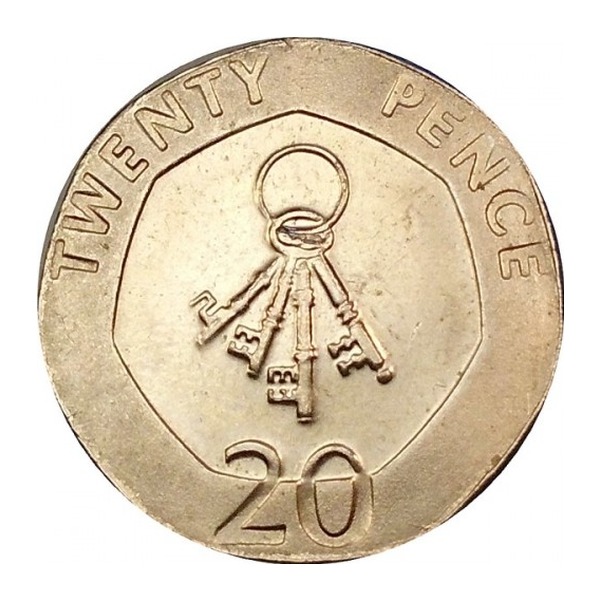 20 Pence coin Gibraltar (reverse)