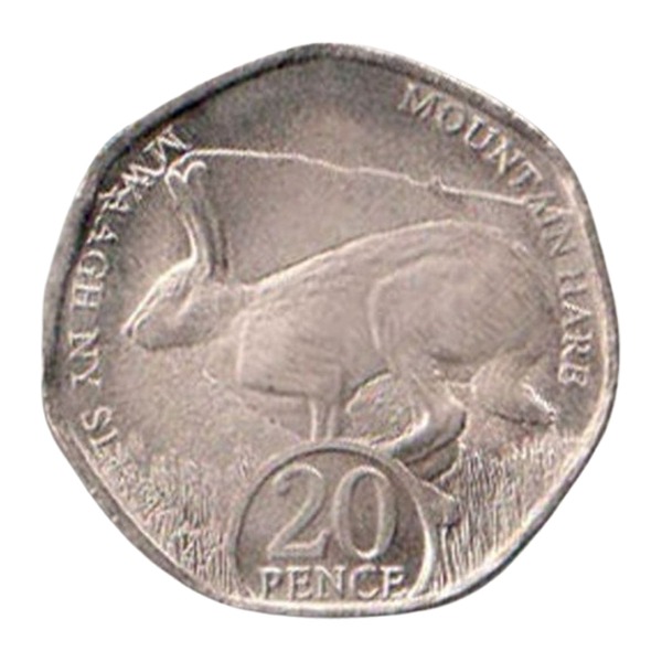 20 Pence coin Isle of Man (reverse)