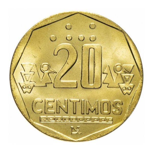 20 Peruvian Centimos coin (reverse)