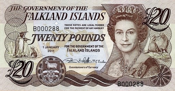 20 Pounds FLK Banknote (2005–2011 Issue) 2011