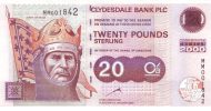 20 Pounds Sterling GBR Banknote (Clydesdale Bank Issue) 2000