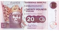 20 Pounds Sterling GBR Banknote (Clydesdale Bank Issue) 2005