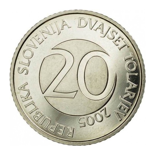 20 Slovenian Tolars coin