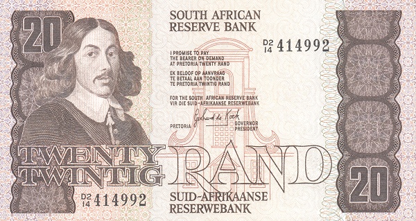 20 South African Rand Banknote (Van Riebeeck 1984 Issue)